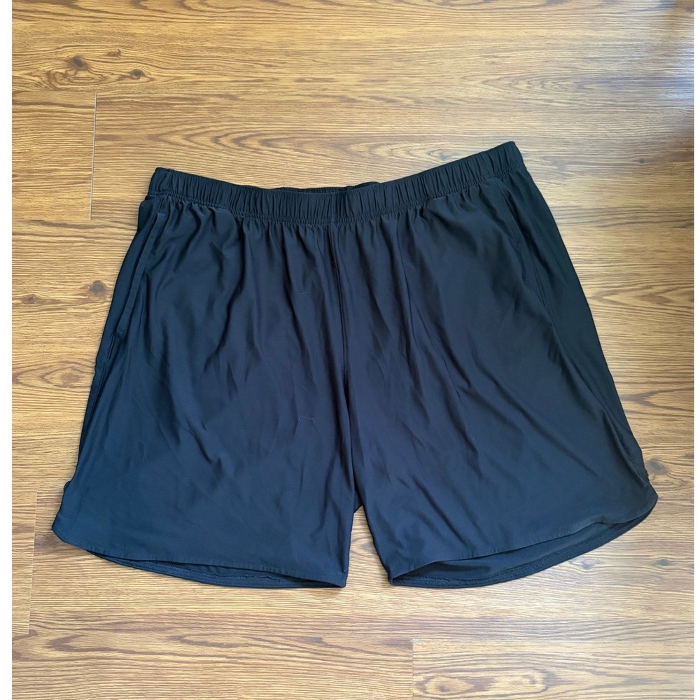 Athletic Works Mens DriWorks Performance Shorts Black 2XL Gym Activewear